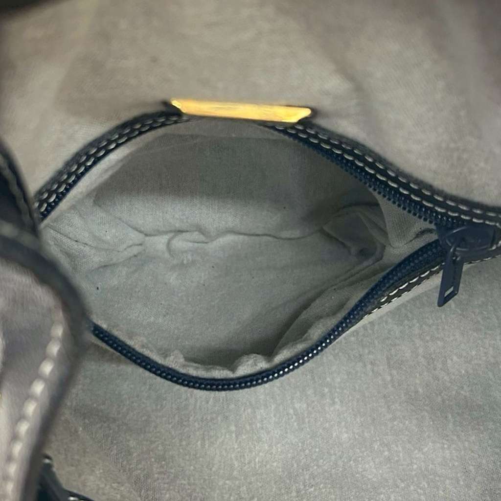 Loewe Leather Anagram Bucket Bag Blue Leather Good condition - Box View