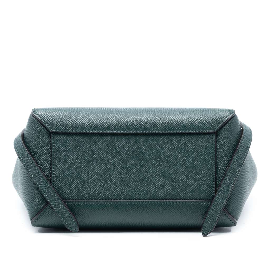 Celine Nano Grained Calfskin Belt Bag Green Leather Good condition - Inside View