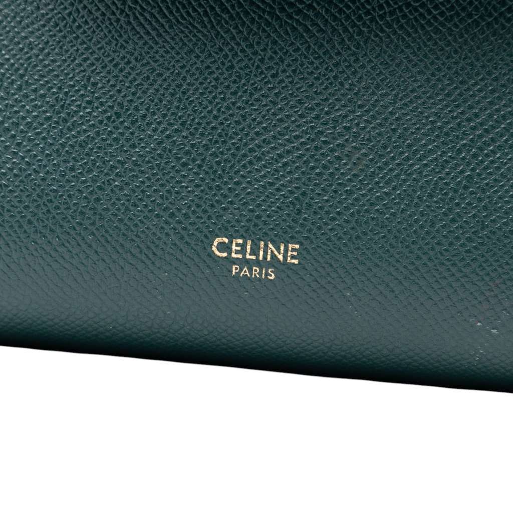 Celine Nano Grained Calfskin Belt Bag Green Leather Good condition - Box View