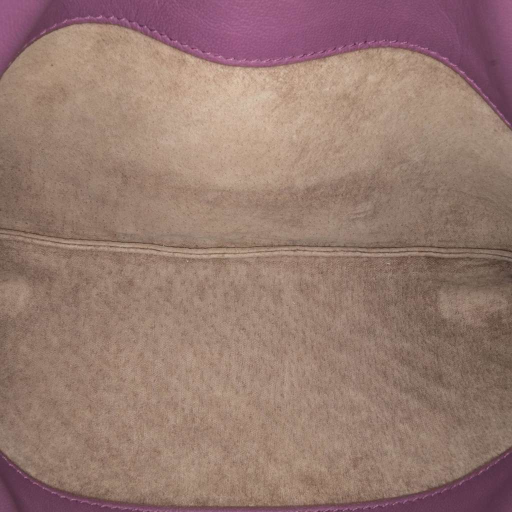 Bottega Veneta Nappa Intrecciato Duo Shoulder Bag Purple Leather Good condition - Model View