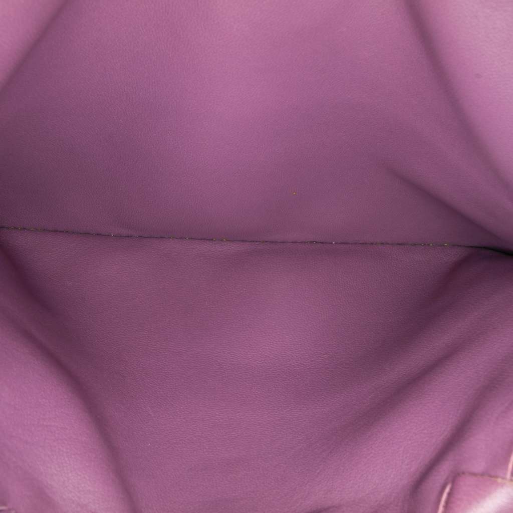 Bottega Veneta Nappa Intrecciato Duo Shoulder Bag Purple Leather Good condition - Box View