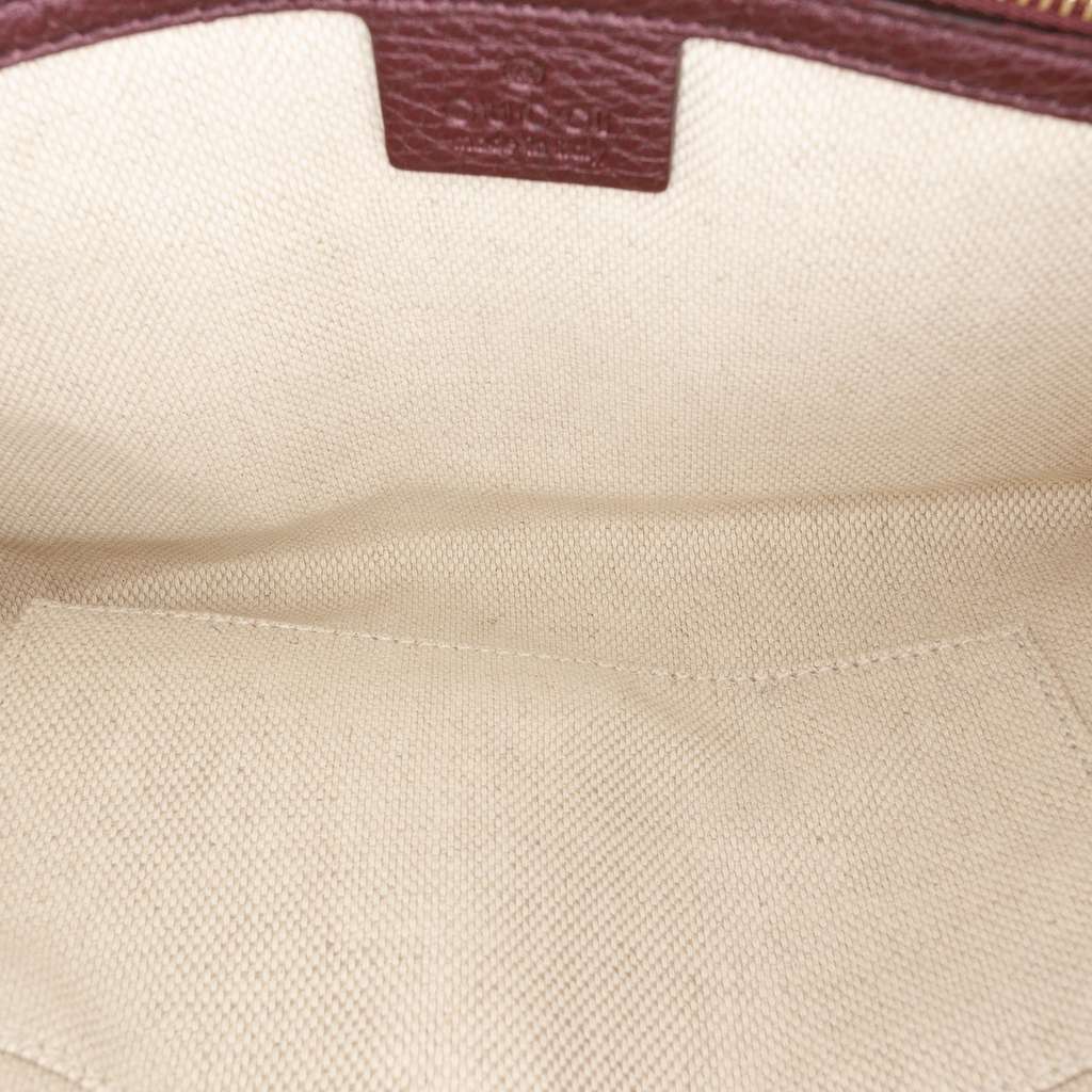 Gucci Metallic Leather Soho Disco Clutch Red Leather Good condition - Model View