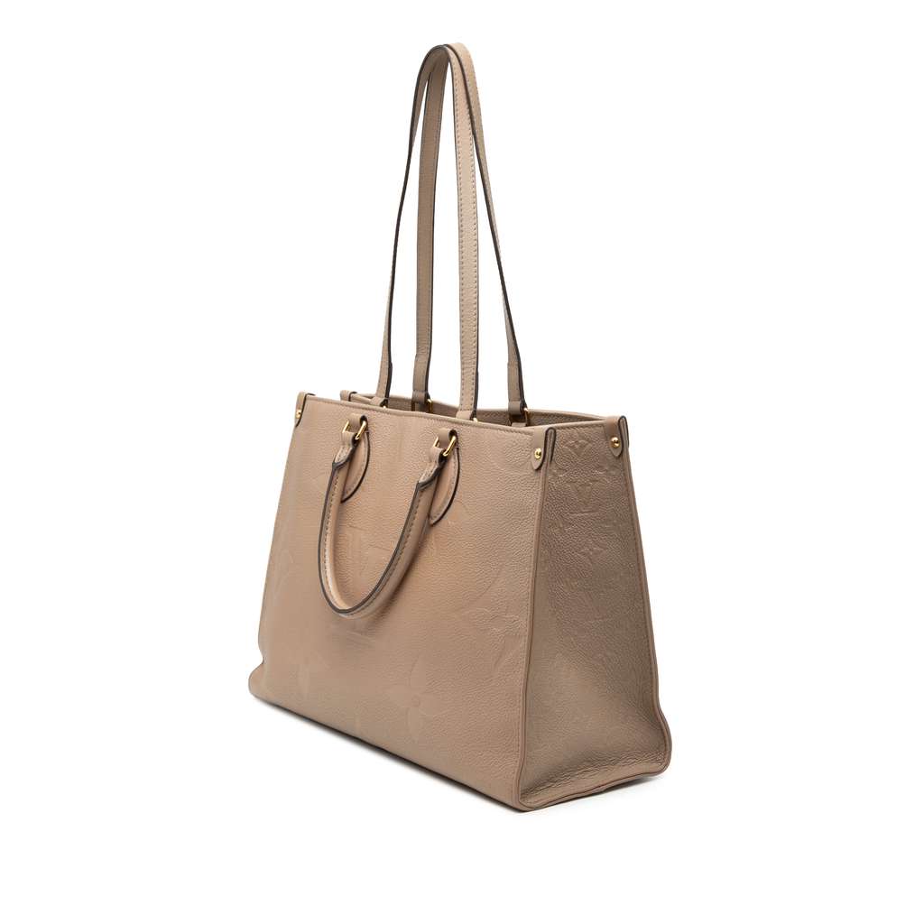 Louis Vuitton Monogram Empreinte OnTheGo MM Brown Leather Good condition - Back View