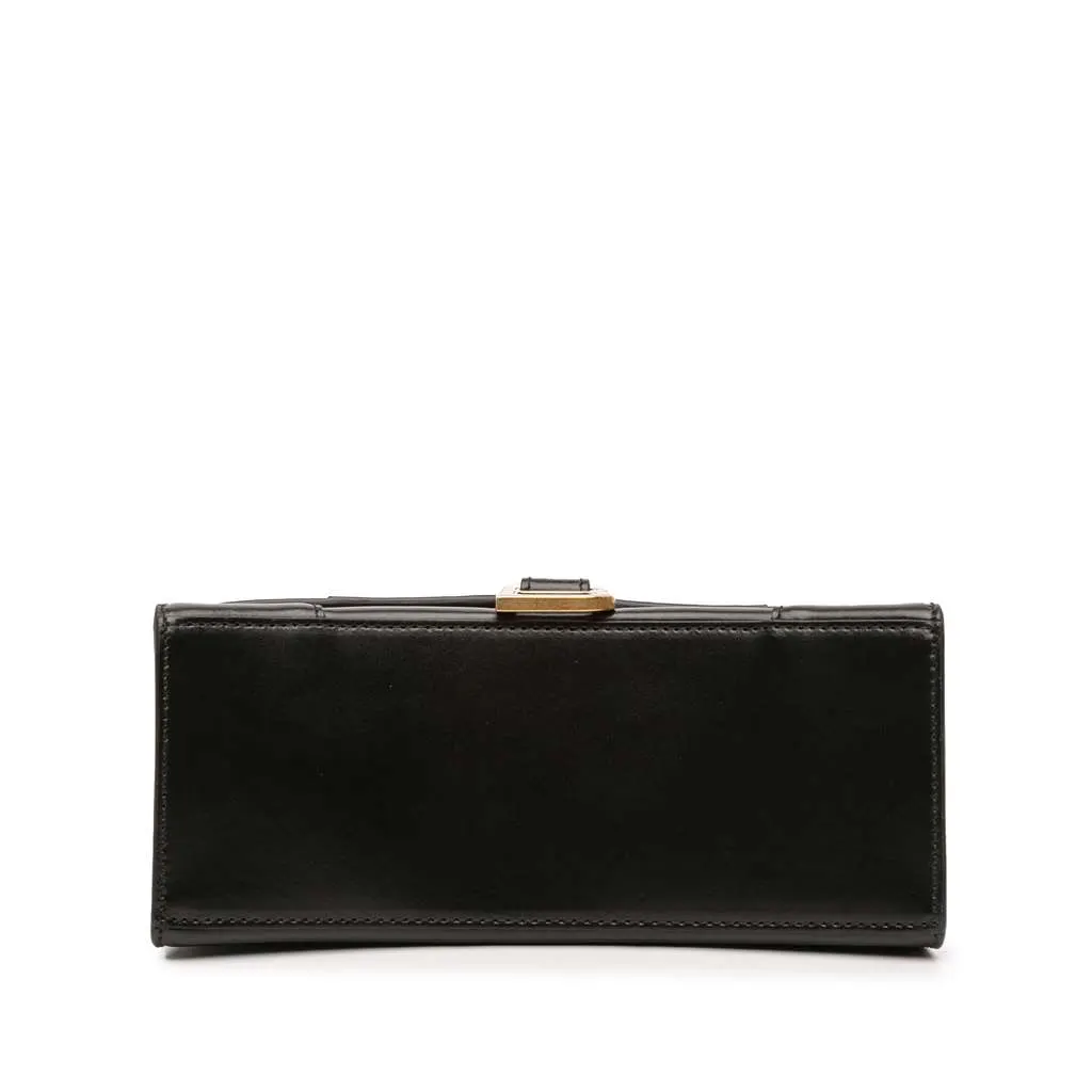 Balenciaga Small Shiny Box Calfskin Hourglass Top Handle Bag Black Leather Very good - Inside View