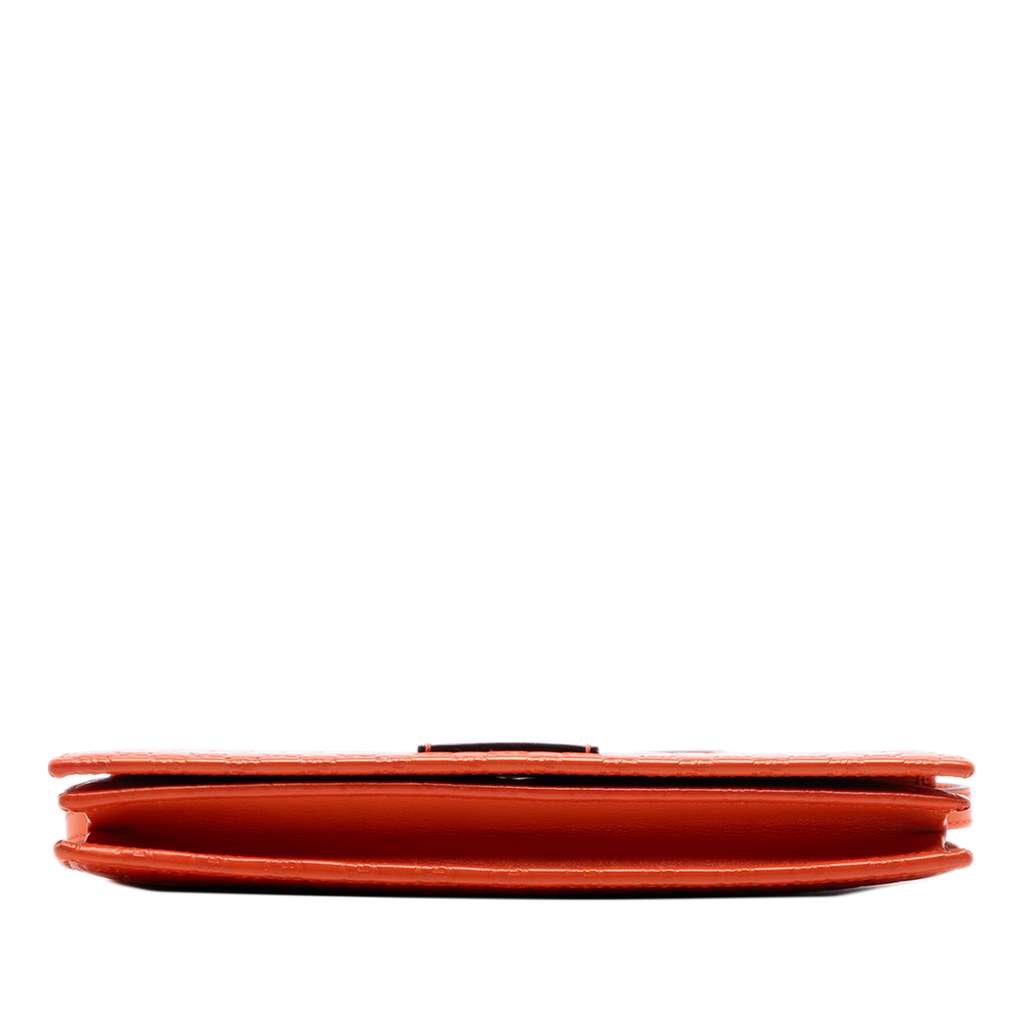 Gucci Microguccissima Wallet on Strap Orange Leather Good condition - Inside View