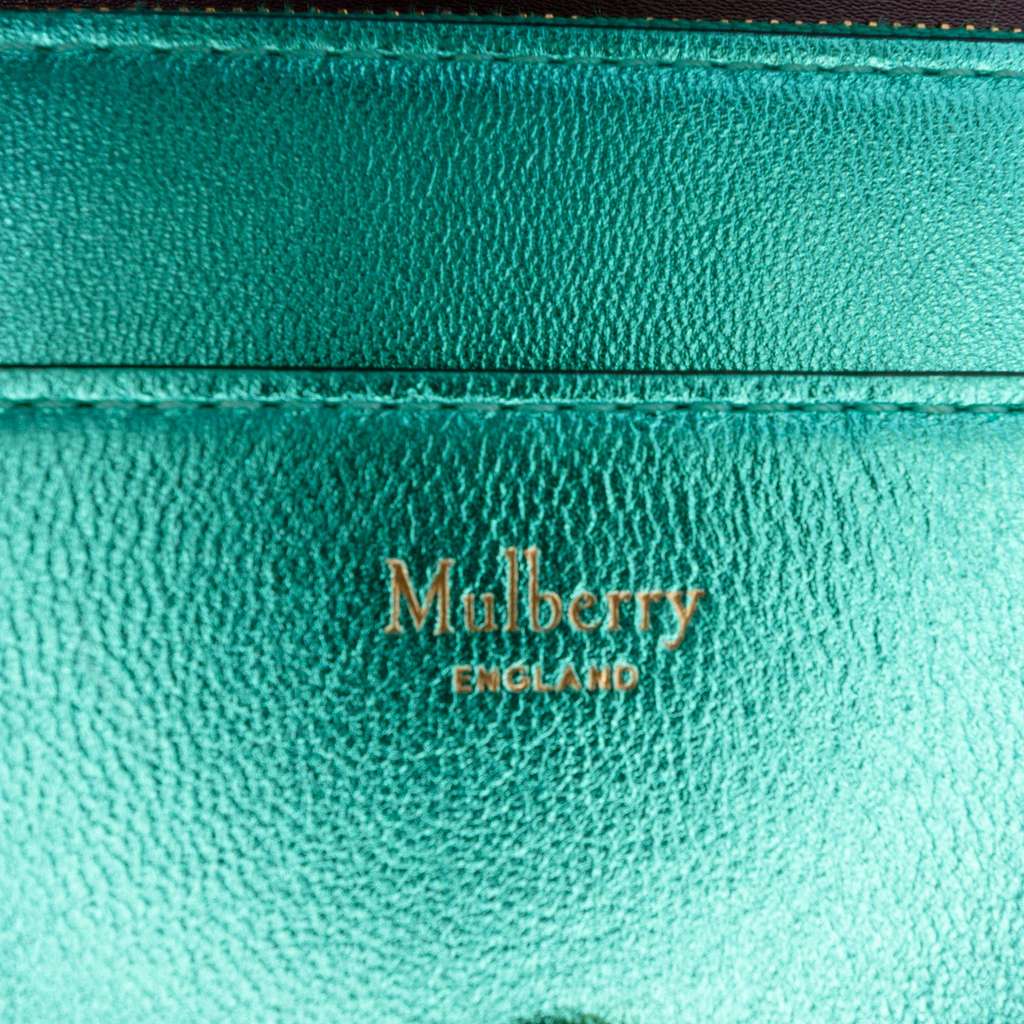 Mulberry Small Metallic Grained Calfskin Darley Crossbody Blue Leather Good condition - Box View