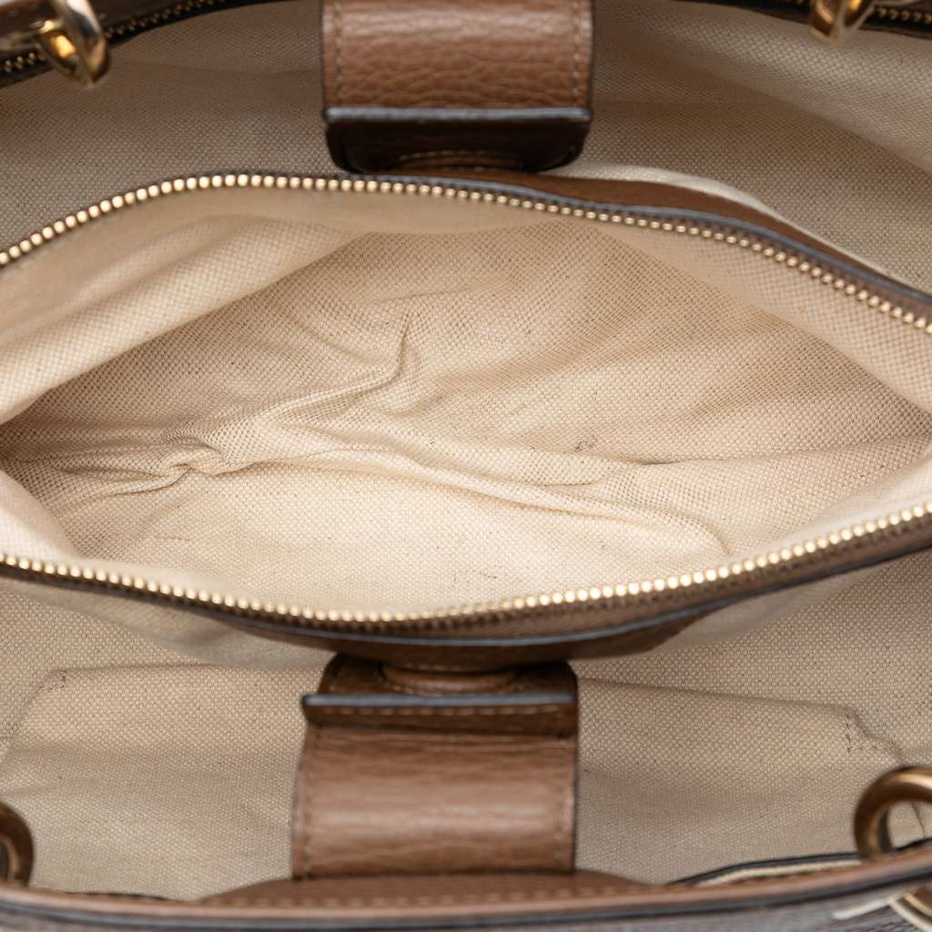 Gucci Medium Calfskin Bamboo Shopper Satchel Brown Leather Good condition - Model View