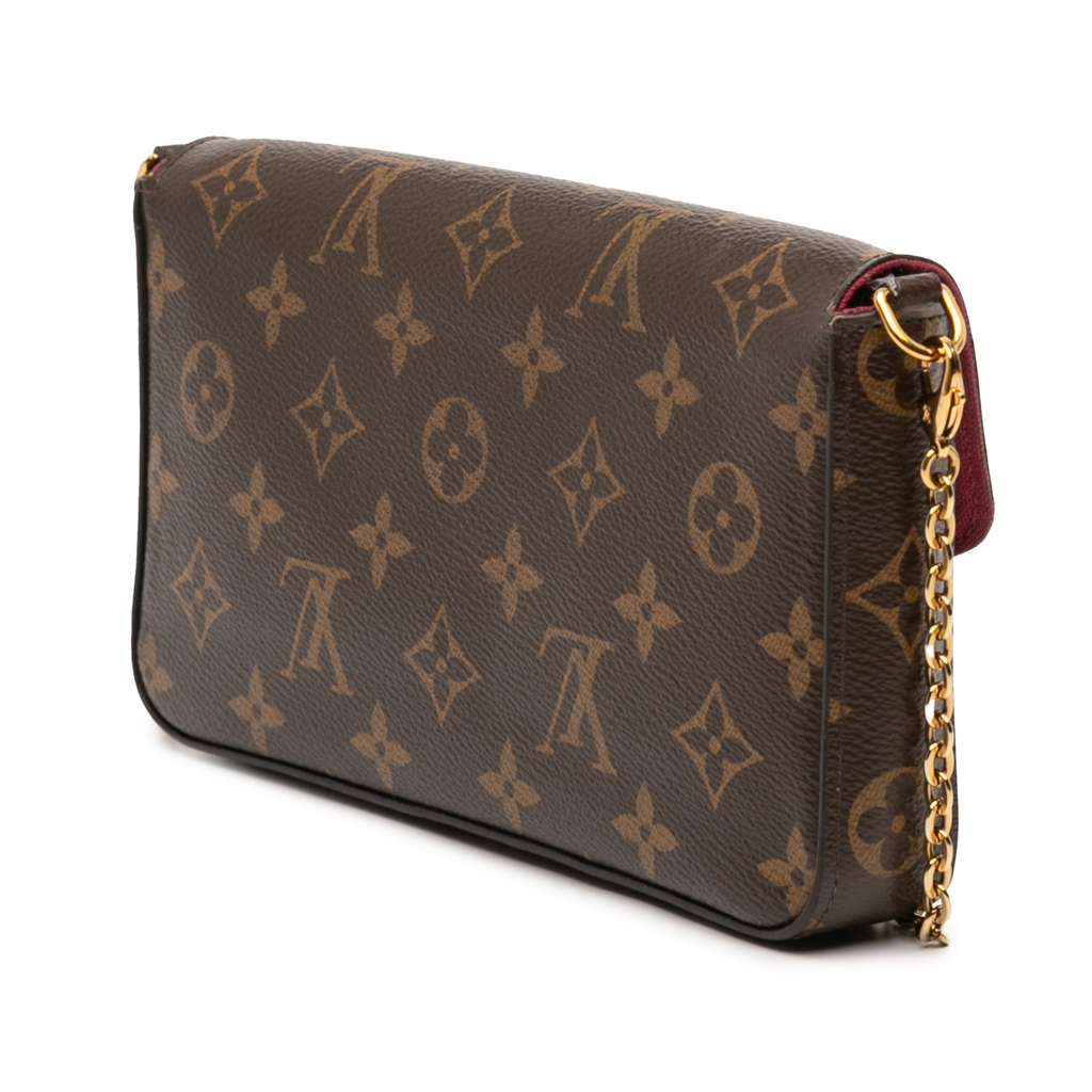 Louis Vuitton Monogram Pochette Felicie Brown Good condition - Back View