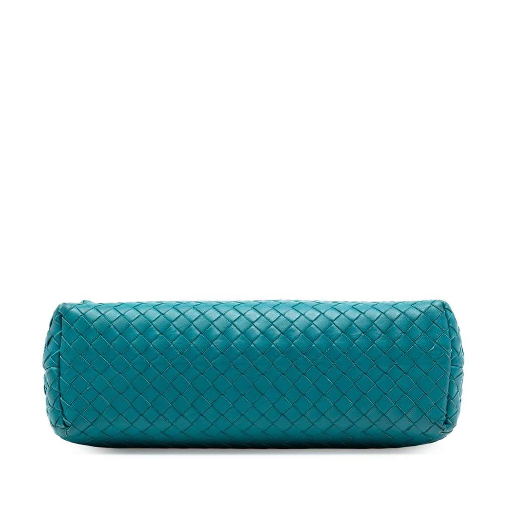 Bottega Veneta Medium Nappa Intrecciato Olimpia Shoulder Bag Blue Leather Good condition - Inside View