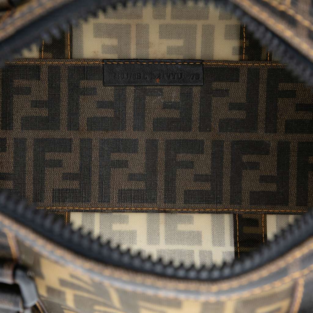 Fendi Zucca Mesh Boston Bag Brown Polyester Good condition - Model View