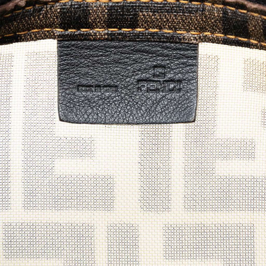Fendi Zucca Mesh Boston Bag Brown Polyester Good condition - Box View