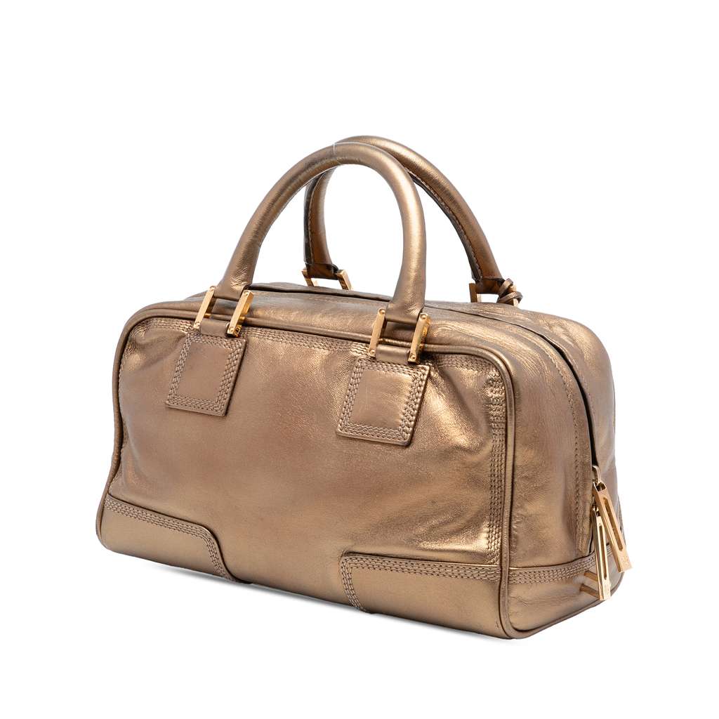 Loewe Metallic Leather Amazona 28 Gold Leather Good condition - Back View