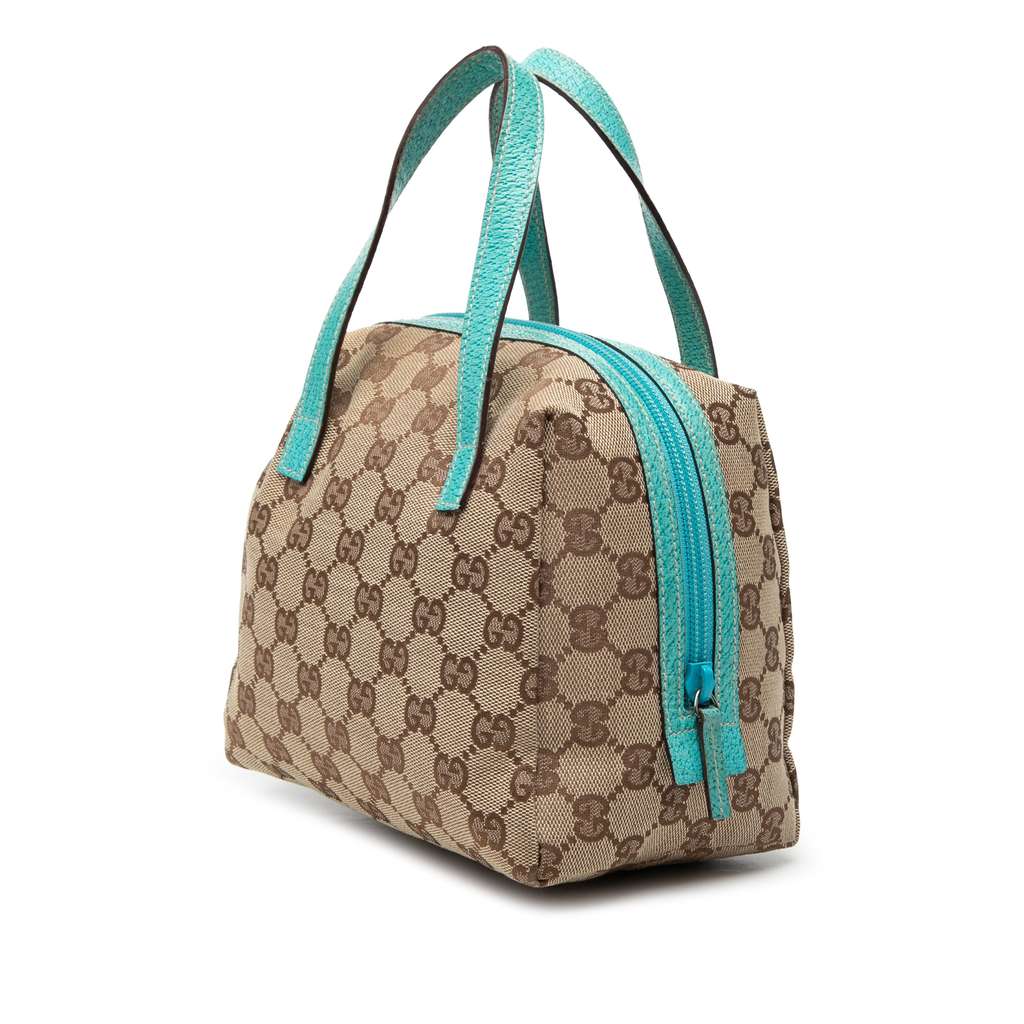 Gucci Mini GG Canvas Balthus Tofu Bag Brown Canvas Good condition - Back View