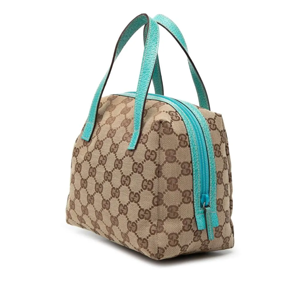 Gucci Mini GG Canvas Balthus Tofu Bag Brown Canvas Very good - Back View