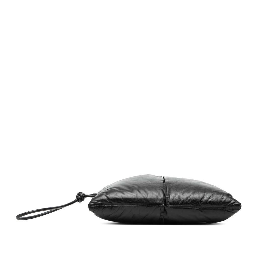 Bottega Veneta Leather Intrecciato Padded Square Pouch Black Leather Good condition - Inside View