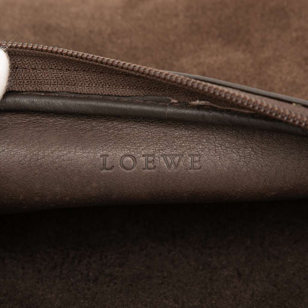 Loewe Suede and Calfskin Anagram Crossbody Brown Leather Good condition - Box View