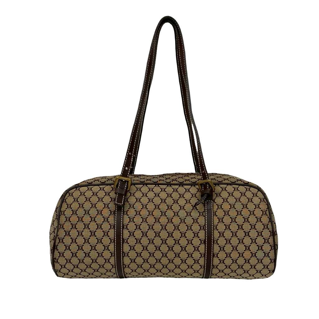 Celine Macadam Canvas Shoulder Bag Brown Canvas Good condition - Back View