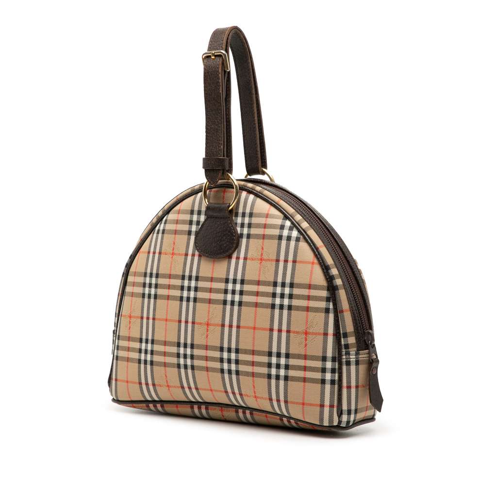 Burberry Haymarket Check Canvas Clutch Brown Canvas Good condition - Back View