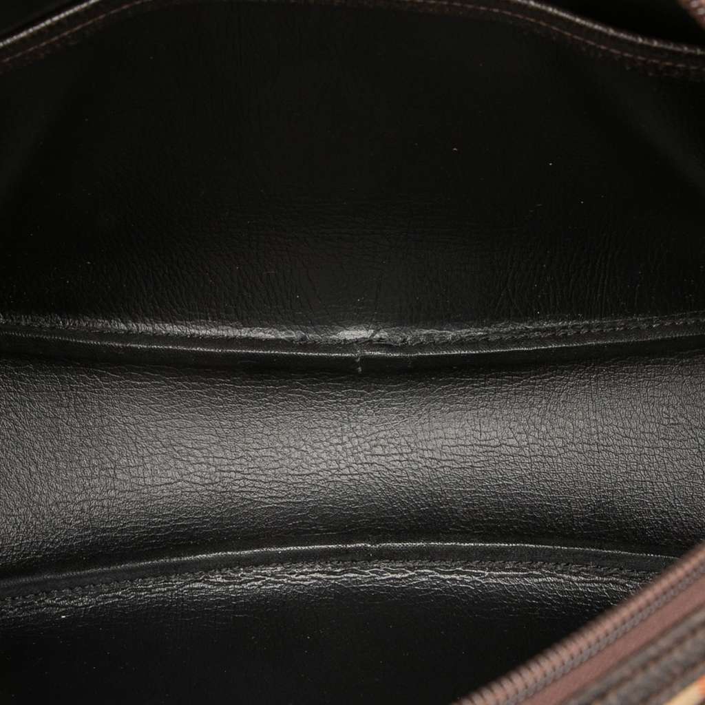 Burberry Haymarket Check Canvas Clutch Brown Canvas Good condition - Model View