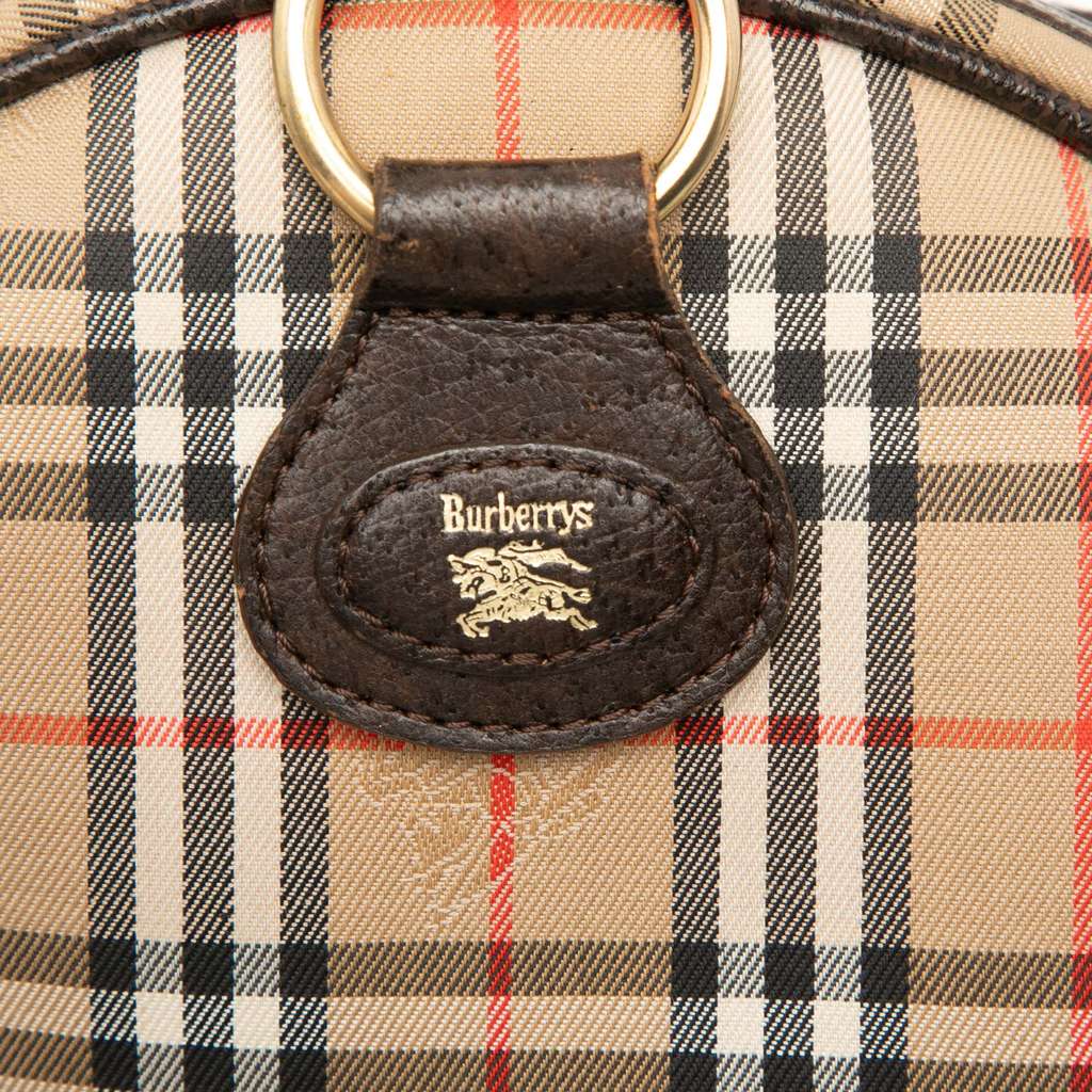 Burberry Haymarket Check Canvas Clutch Brown Canvas Good condition - Box View