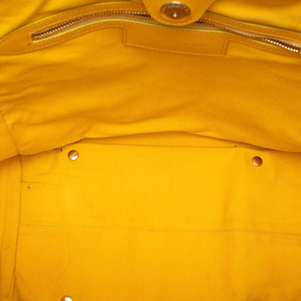 Burberry Small Haymarket Check Floral Print Coated Canvas Canterbury Tote Brown Canvas Good condition - Model View