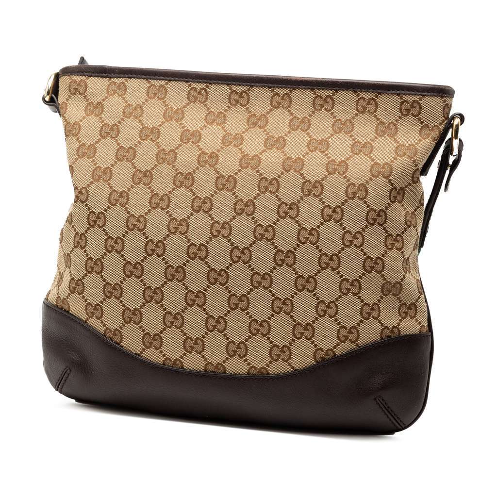 Gucci GG Canvas Web Crossbody Brown Canvas Good condition - Back View