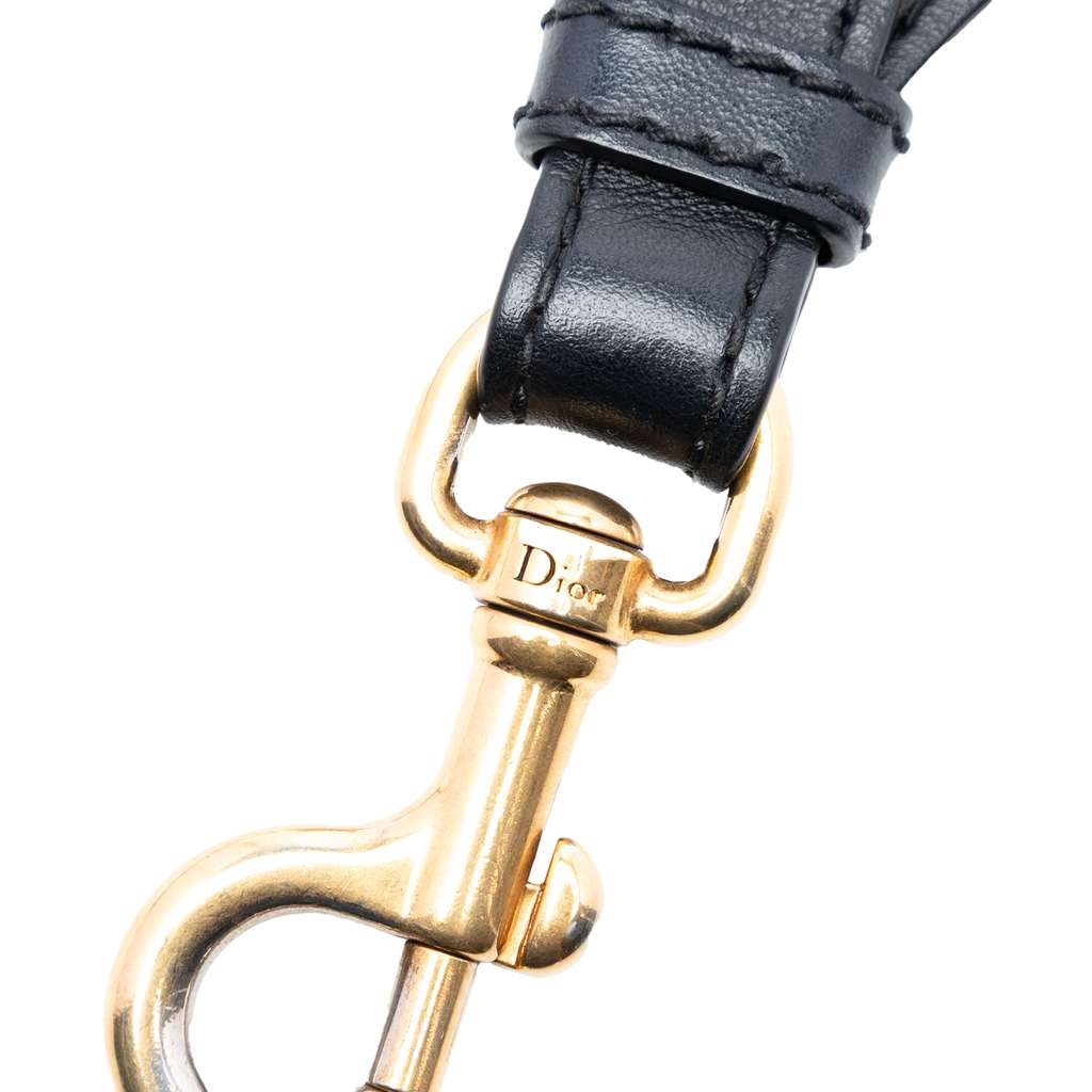 Dior Embroidered Canvas Bag Strap Blue Canvas Good condition - Model View