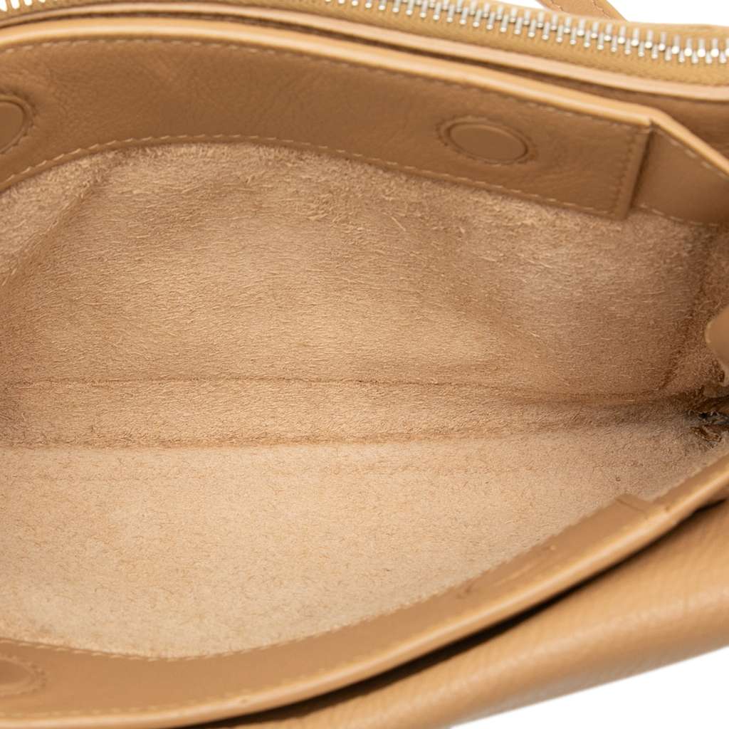 Balenciaga XS Leather Papier Triple Zip Around Crossbody Brown Leather Fair condition - Model View