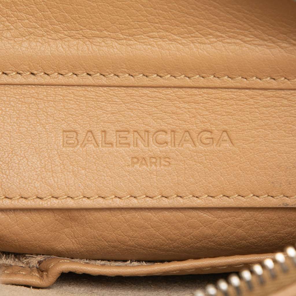 Balenciaga XS Leather Papier Triple Zip Around Crossbody Brown Leather Fair condition - Box View