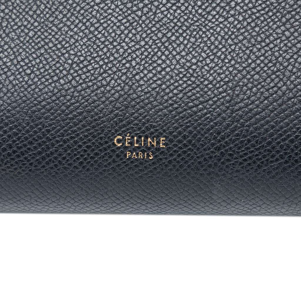 Celine Mini Grained Calfskin Belt Bag Black Leather Good condition - Box View