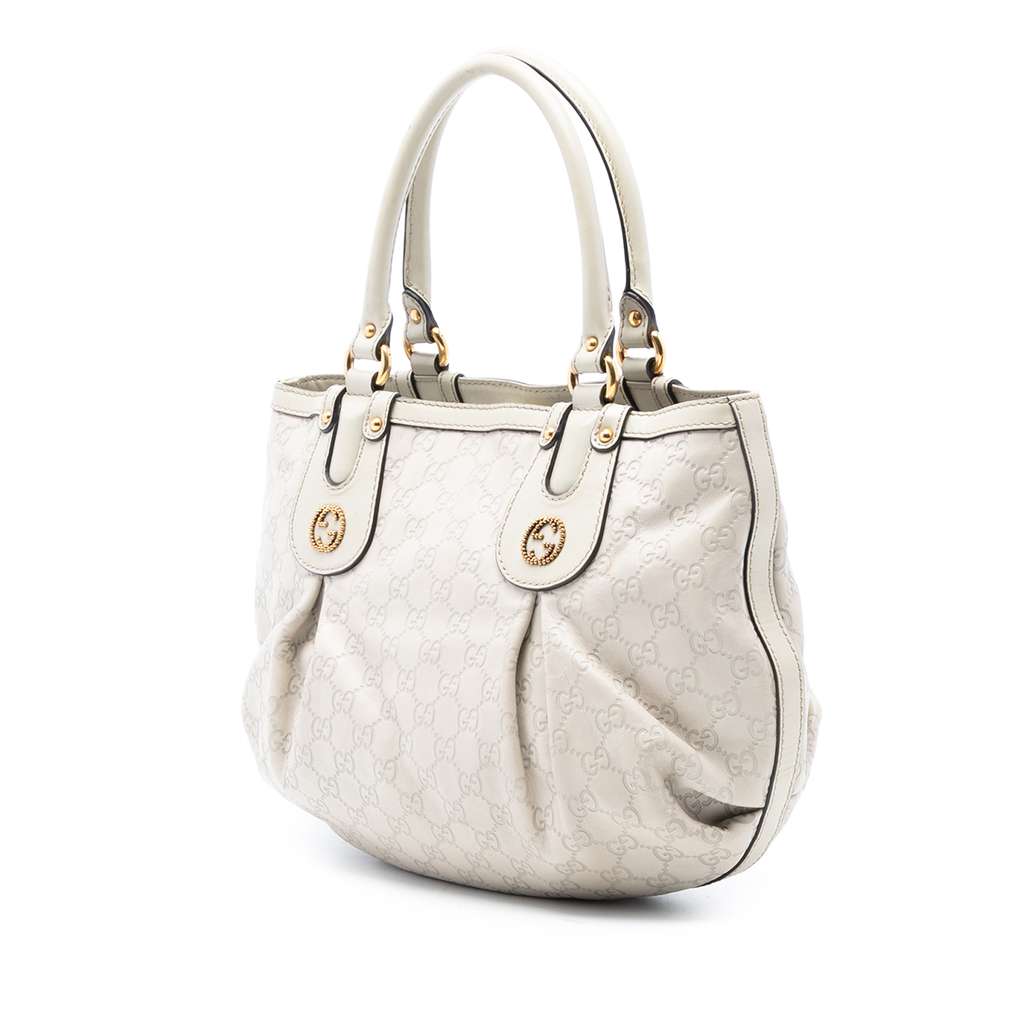 Gucci Guccissima Scarlett Tote White Leather Good condition - Back View