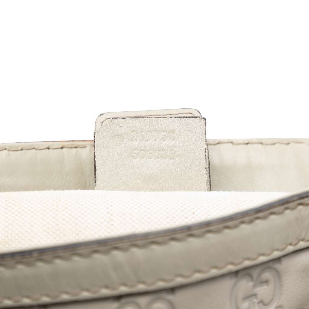 Gucci Guccissima Scarlett Tote White Leather Good condition - Box View