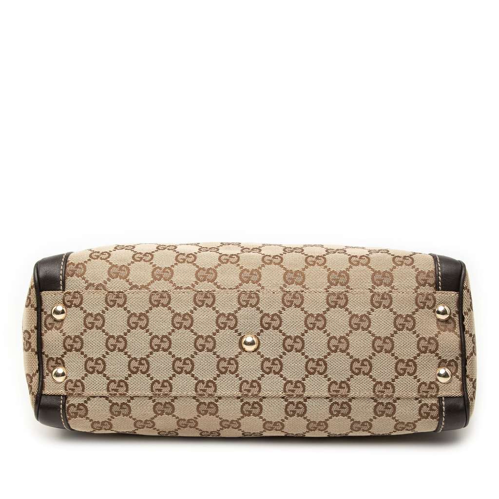 Gucci GG Canvas Trophy Tote Brown Canvas Fair condition - Inside View