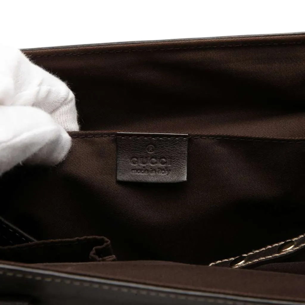 Gucci GG Canvas Trophy Tote Brown Canvas Good - Box View