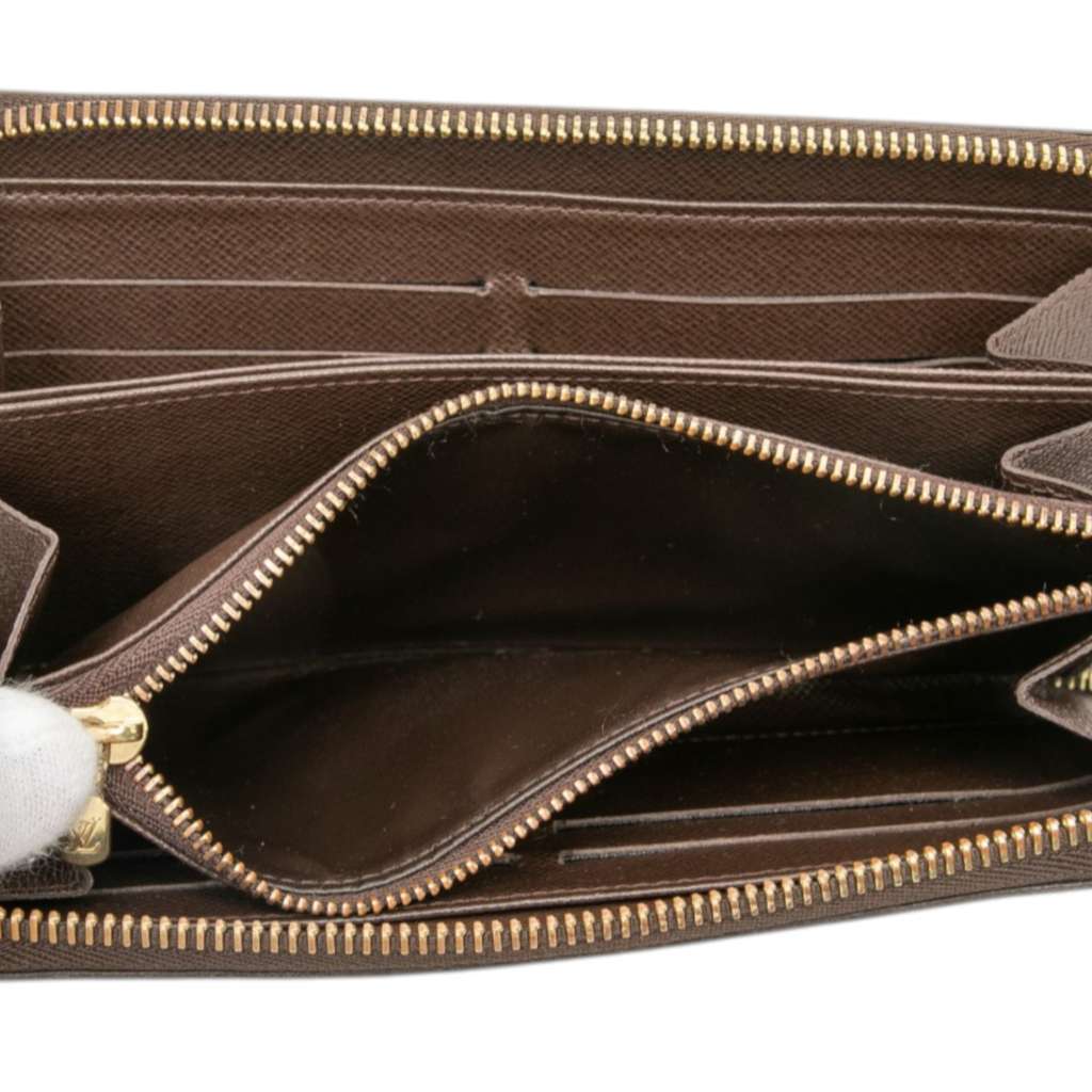 Louis Vuitton Damier Ebene Zippy Long Wallet Brown Good condition - Model View