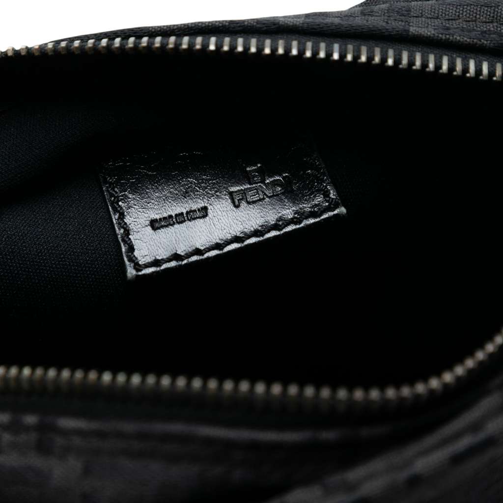 Fendi Mini Zucchino Canvas Handbag Black Canvas Good condition - Box View