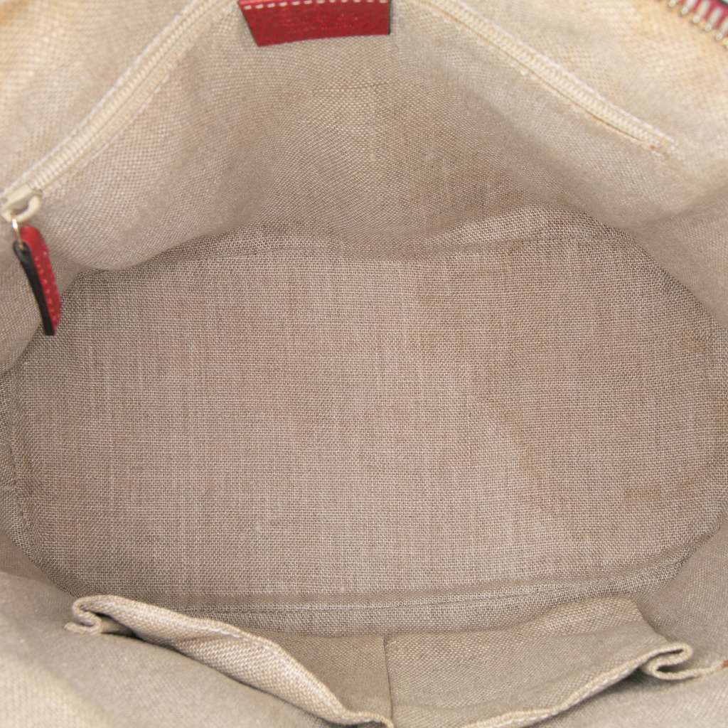 Gucci Small Dollar Calfskin GG Charm Dome Satchel Red Leather Good condition - Model View