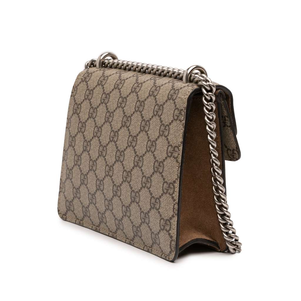 Gucci Small GG Supreme Dionysus Crossbody Brown Canvas Good condition - Back View