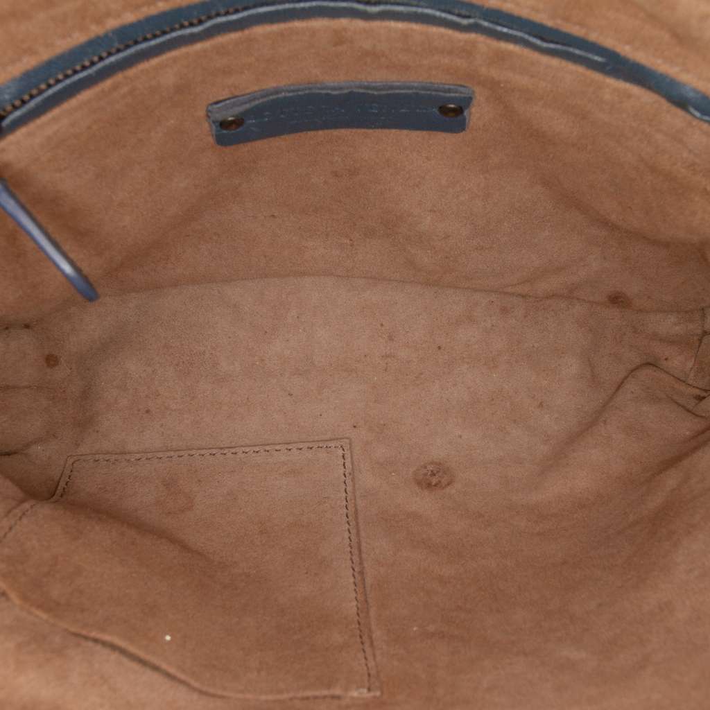 Bottega Veneta Nappa Intrecciato Nodini Crossbody Blue Leather Good condition - Model View