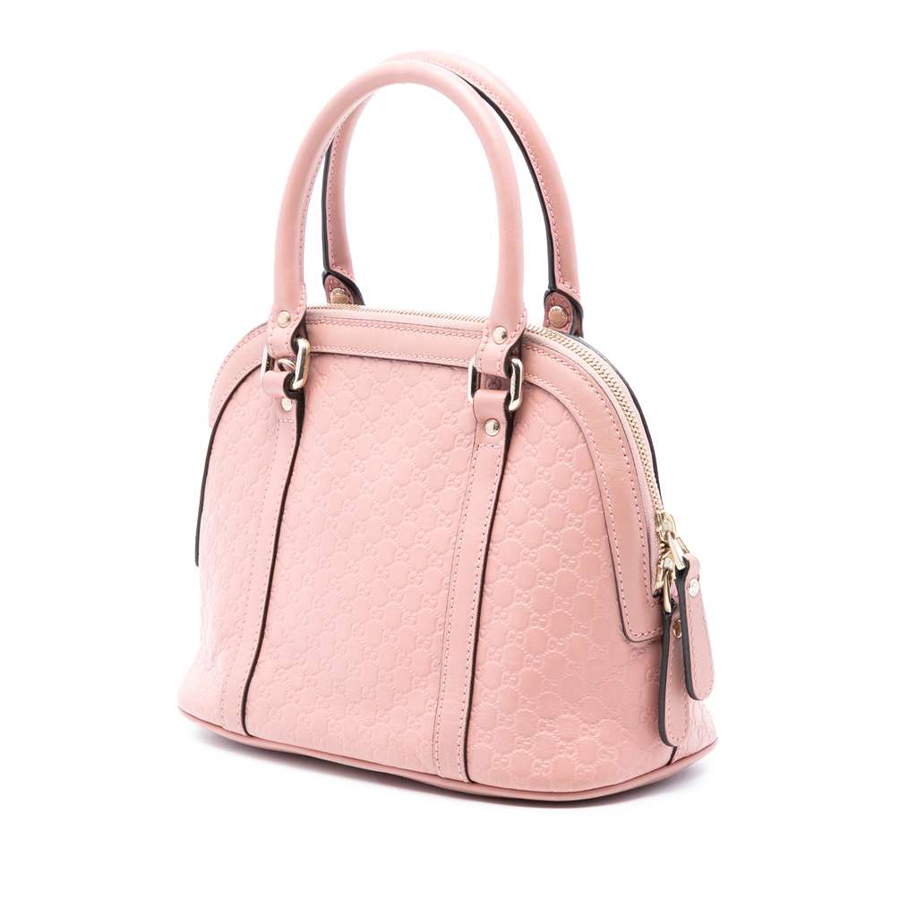 Gucci Mini Microguccissima Dome Satchel Pink Leather Good condition - Back View