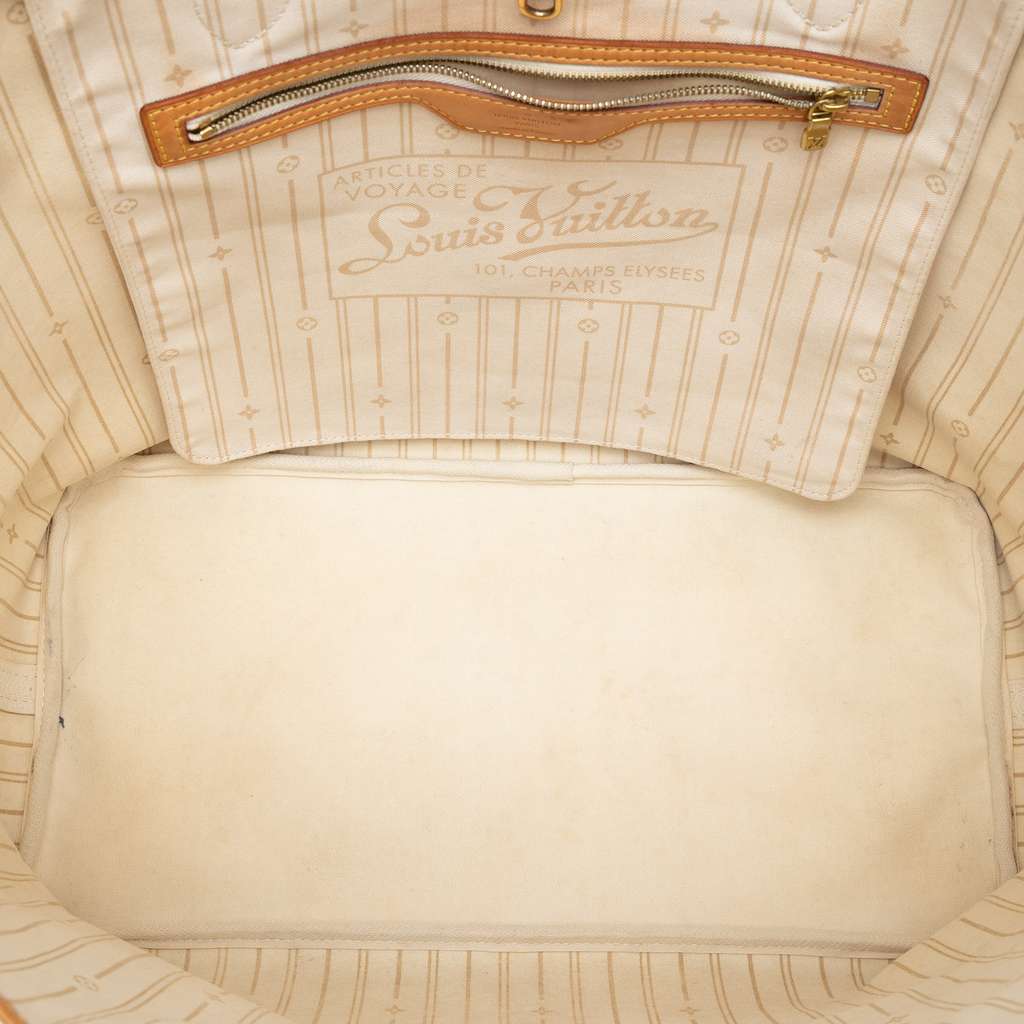 Louis Vuitton Damier Azur Neverfull GM White Good condition - Model View