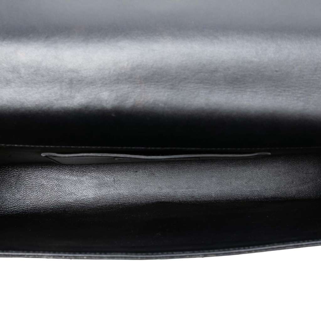 Saint Laurent Suede Monogram Kate Tassel Clutch Black Leather Good condition - Model View