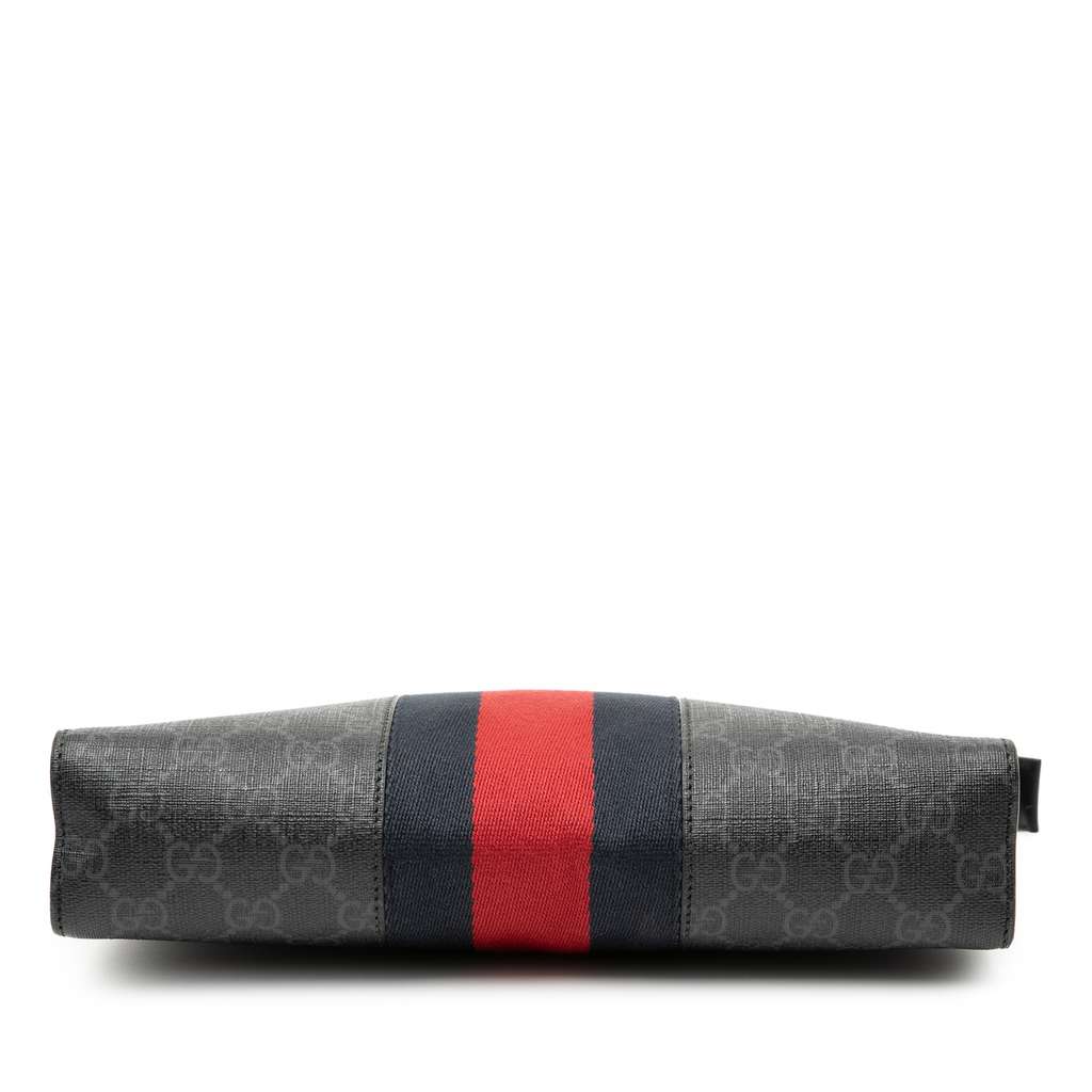 Gucci GG Supreme Web Clutch Black Canvas Good condition - Inside View