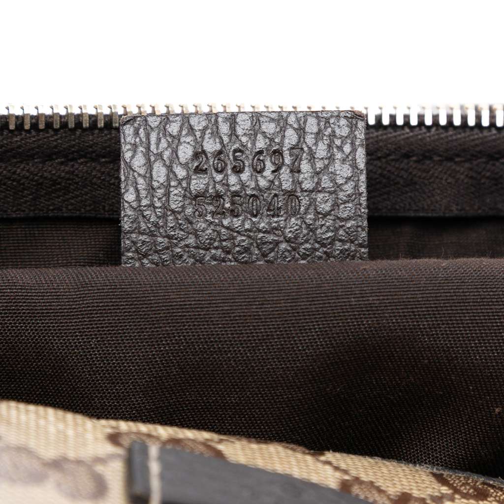 Gucci Medium GG Crystal Joy Boston Bag Brown Canvas Good condition - Box View