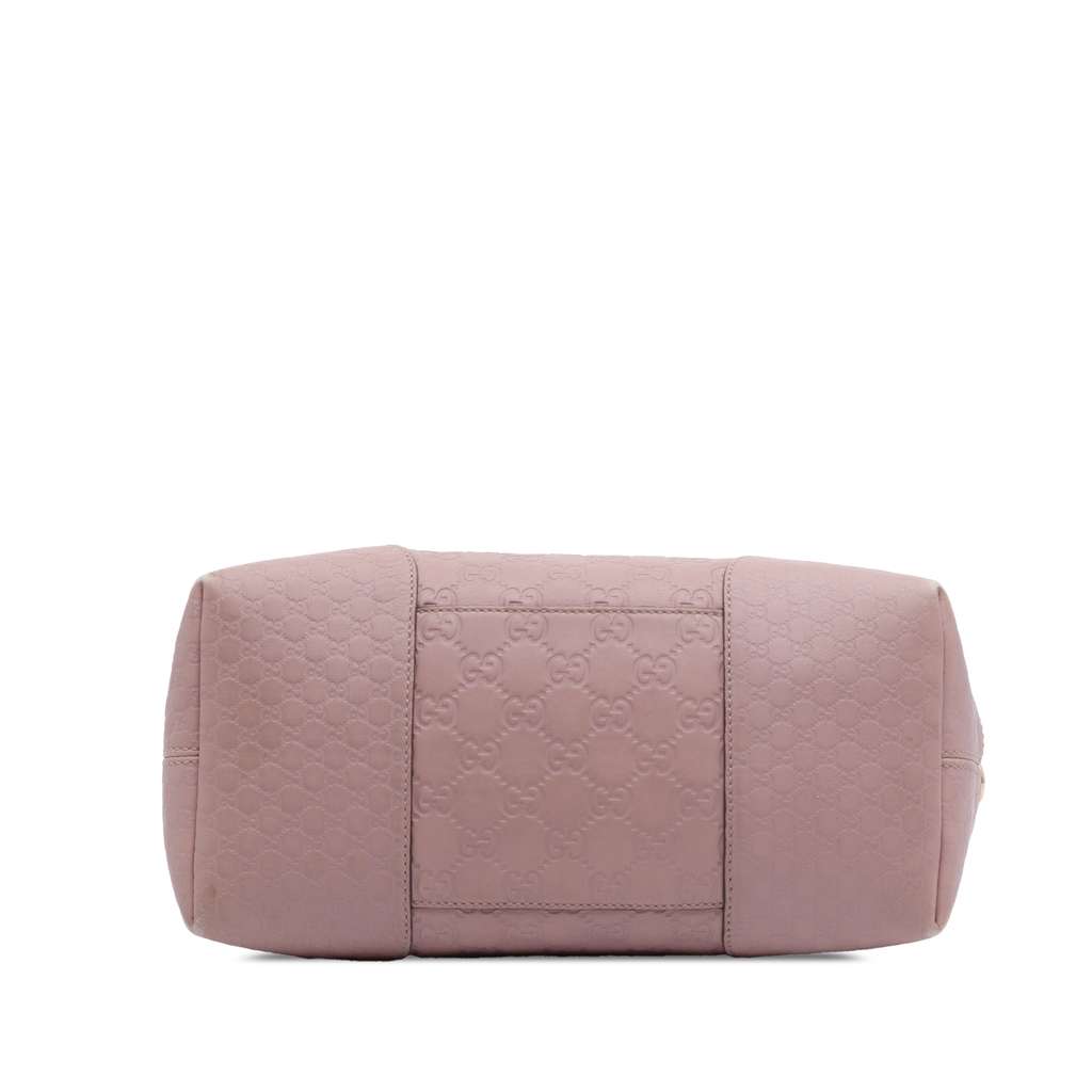 Gucci Medium Guccissima Bree Fold Over Tote Pink Leather Good condition - Inside View