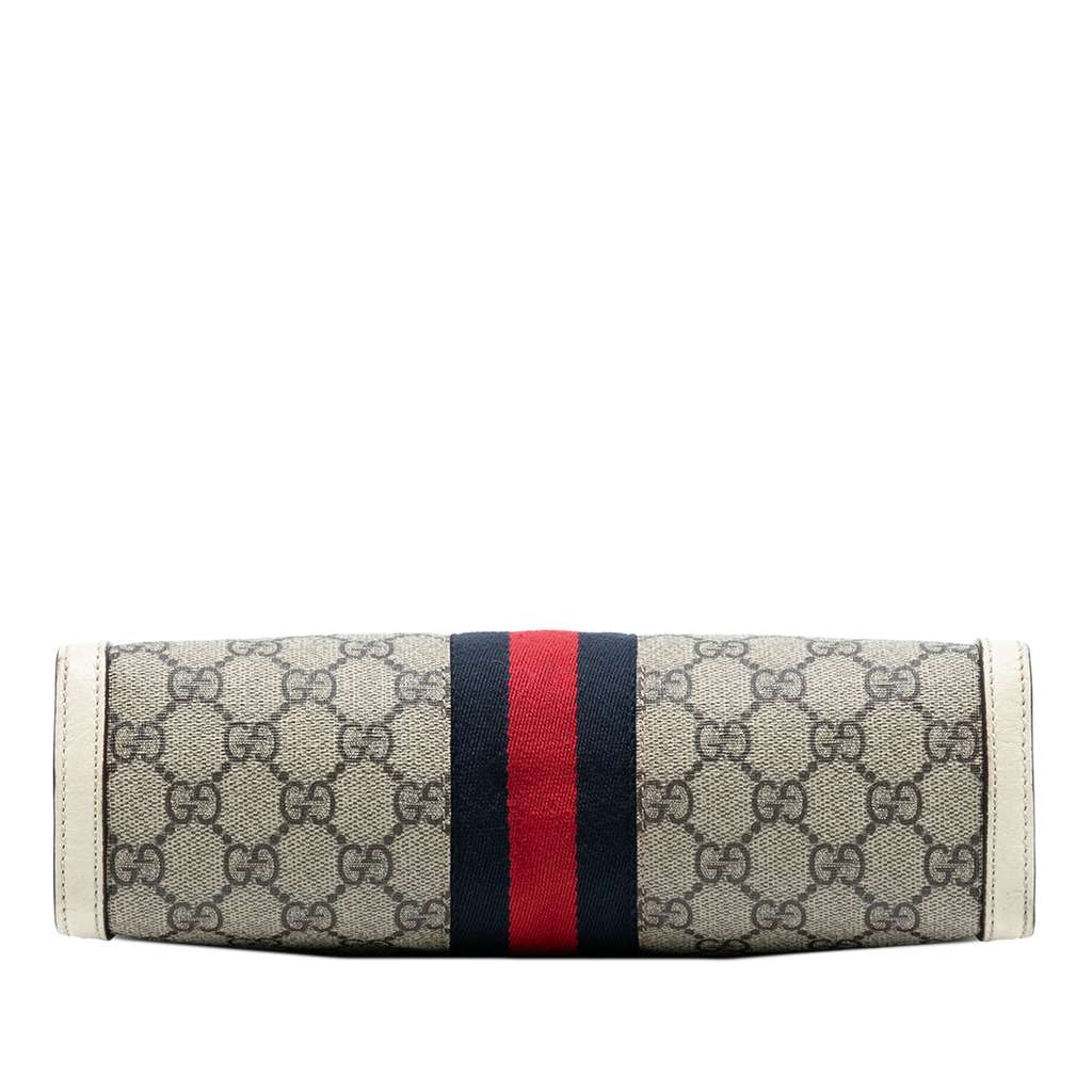 Gucci Small GG Supreme Web Ophidia Chain Crossbody Brown Canvas Good condition - Inside View