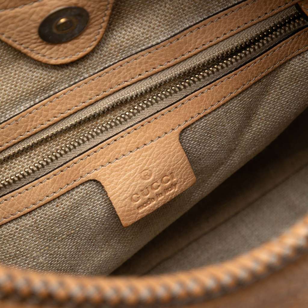 Gucci Leather Marrakech Shoulder Bag Brown Leather Good condition - Box View