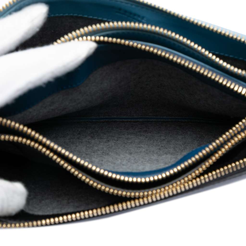 Celine Small Tricolor Lambskin Trio Crossbody Black Leather Good condition - Model View