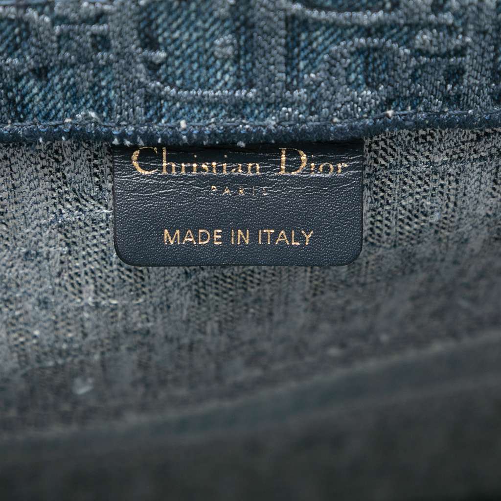 Dior Large Oblique Denim Book Tote Blue Denim Good condition - Box View