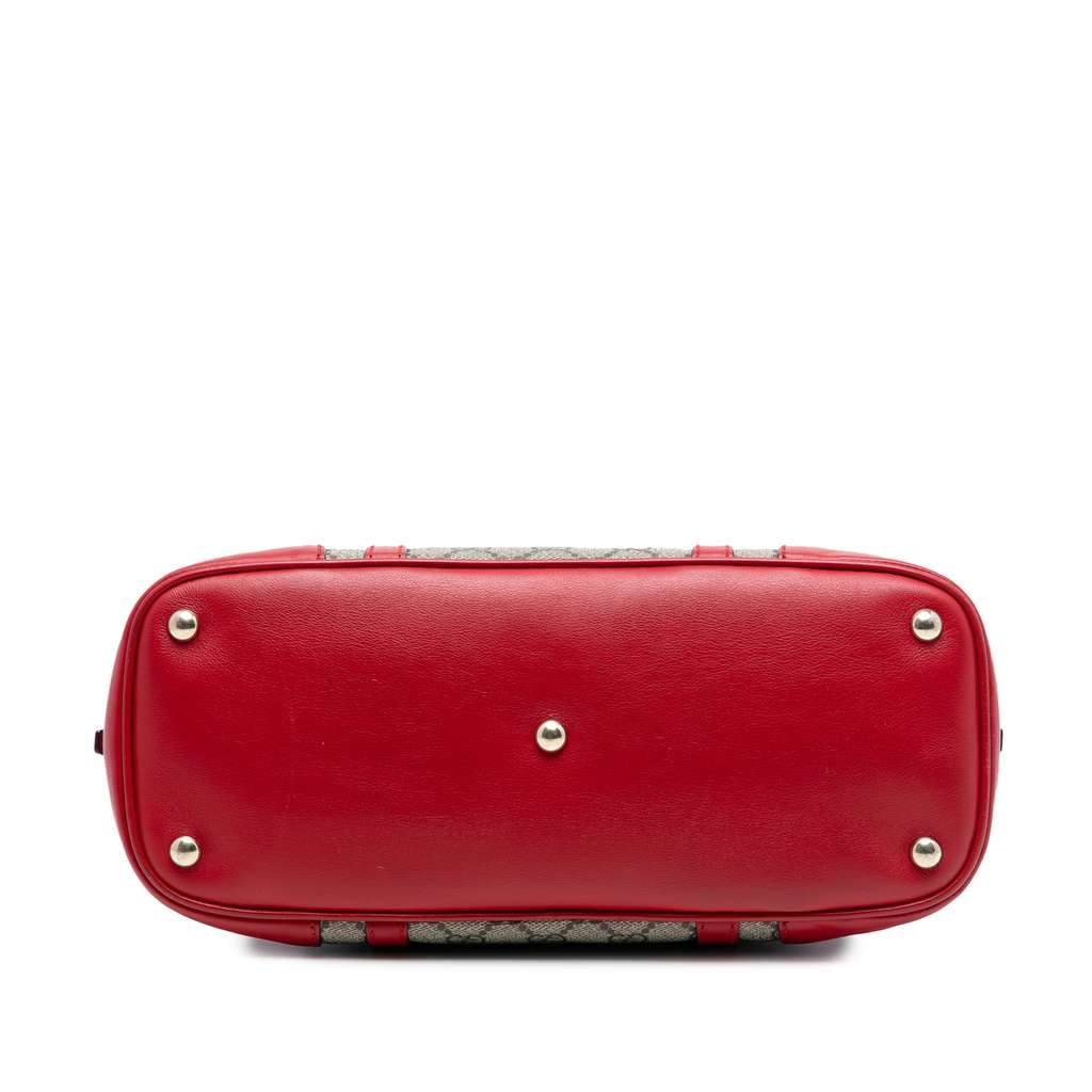 Gucci Small GG Supreme Nice Dome Satchel Brown Canvas Good condition - Inside View